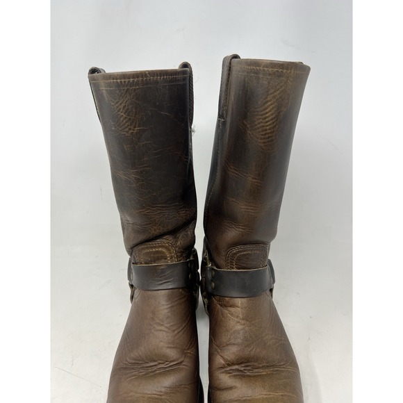 Frye 12R Harness Boots Womens 10 M Brown Leather Western Motorcycle USA Made - Picture 10 of 10
